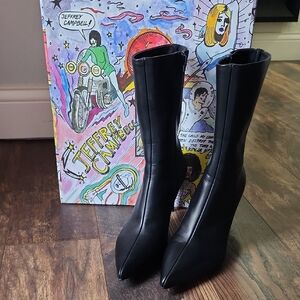 Jeffrey Campbell From Dusk Til Dawn Black Heeled Boots